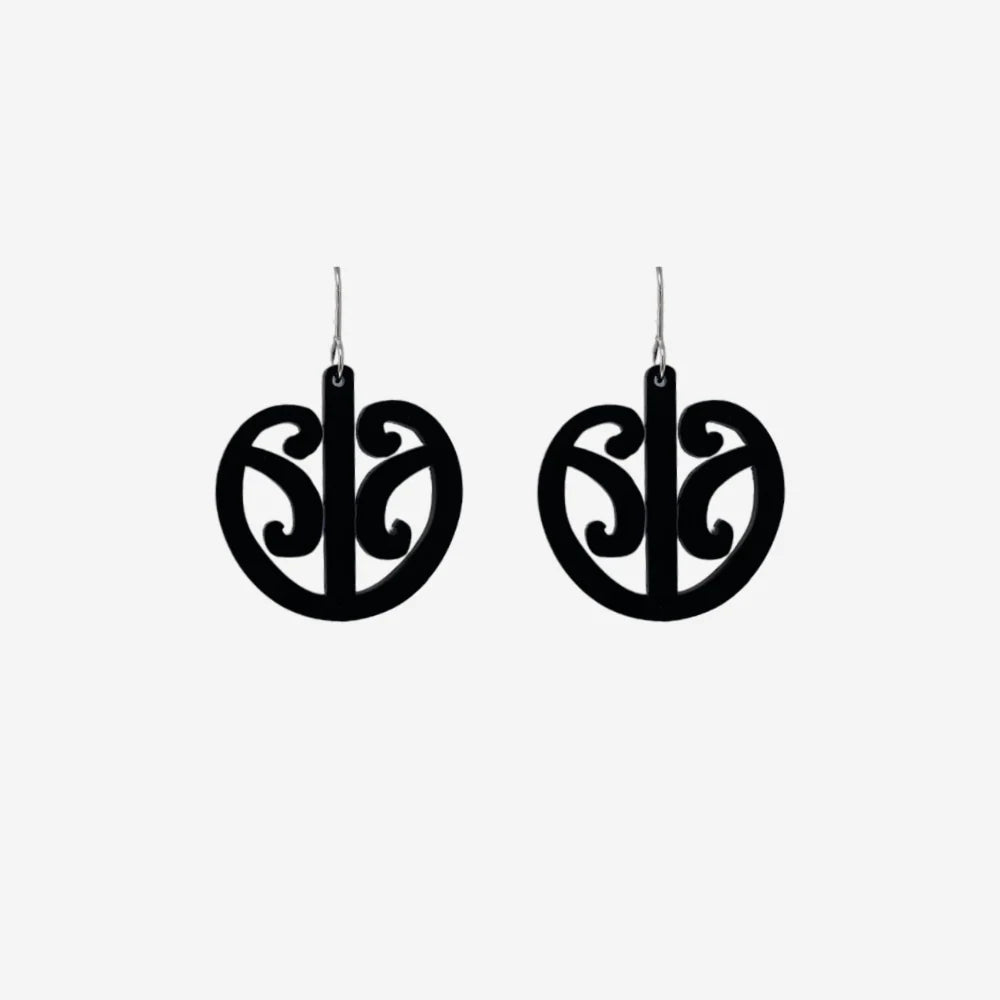 Earrings Mangopare Black Small-Nichola-Matakana Pharmacy