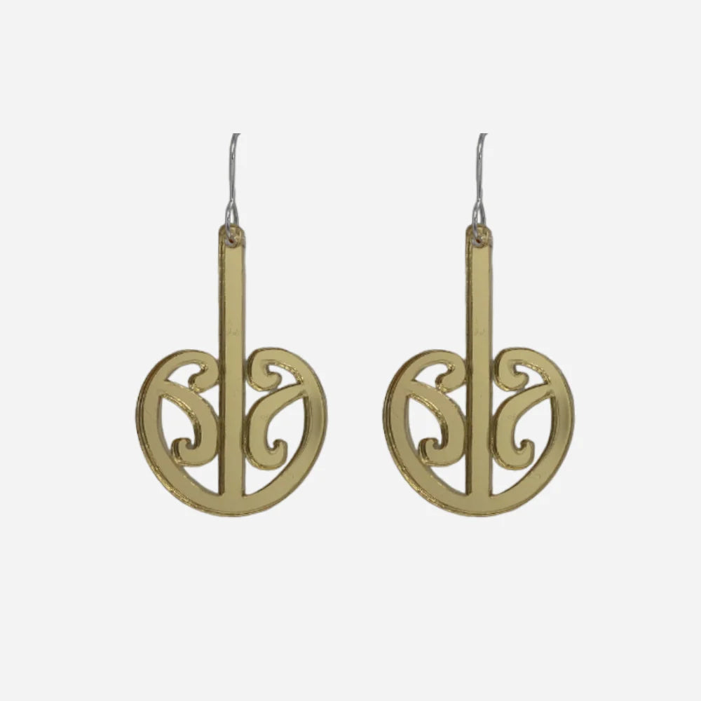 Earrings Mangopare Mirror Medium-Nichola-Matakana Pharmacy