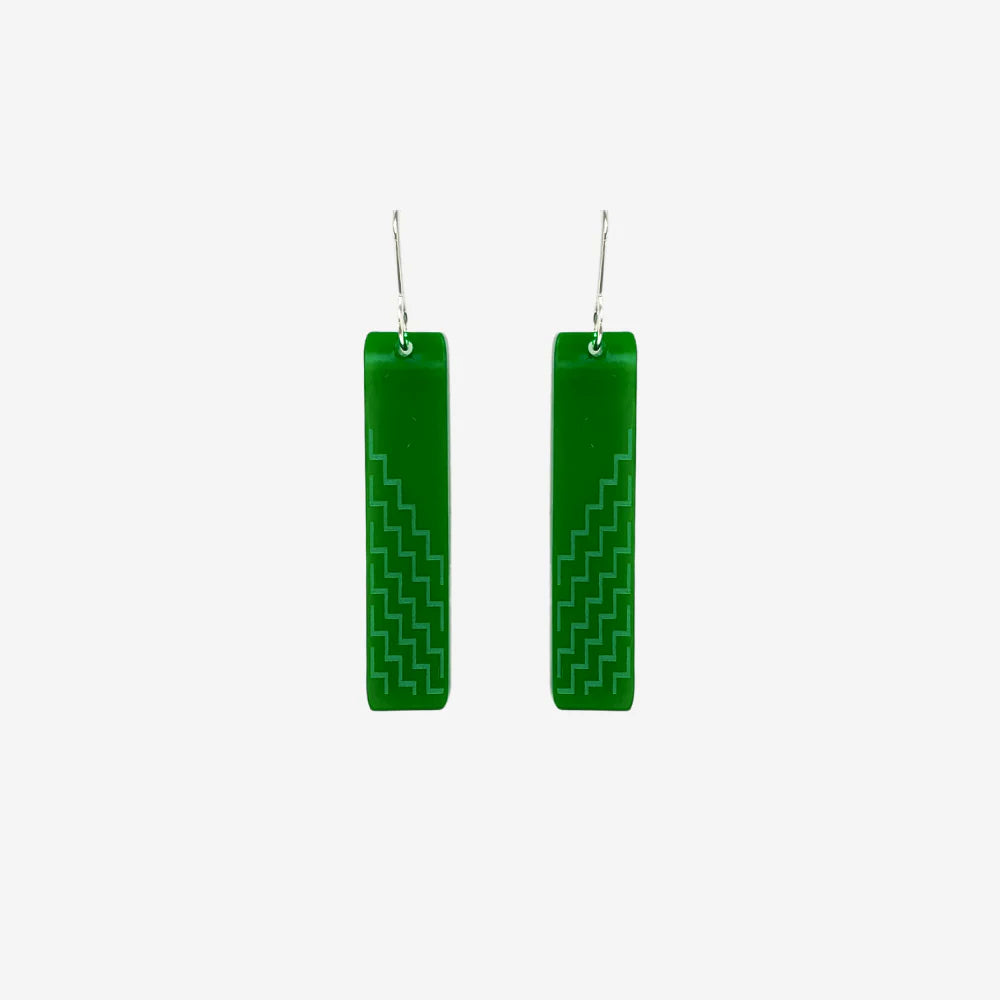 Earrings Poutama Green Clear Small-Nichola-Matakana Pharmacy