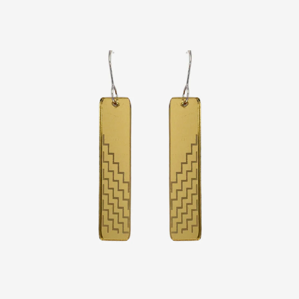 Earrings - Poutama Mirror Large-Nichola-Matakana Pharmacy