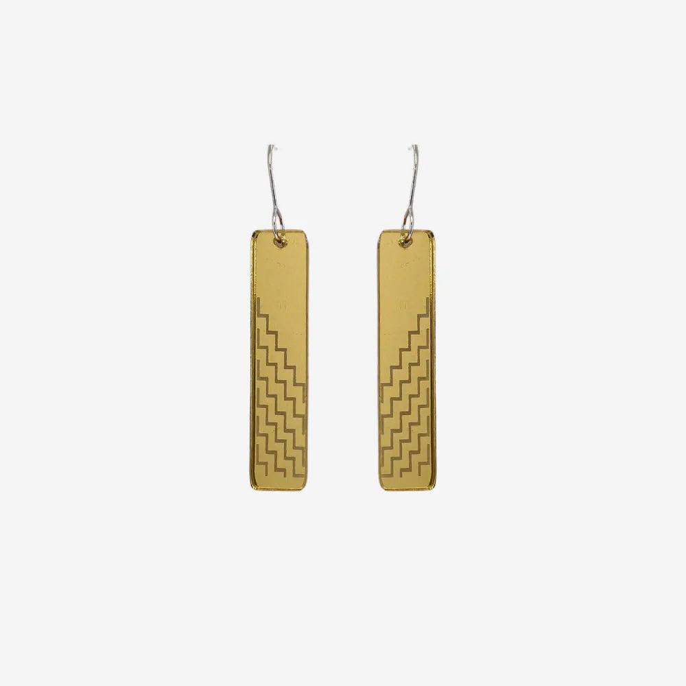 Earrings - Poutama Mirror Small-Nichola-Matakana Pharmacy