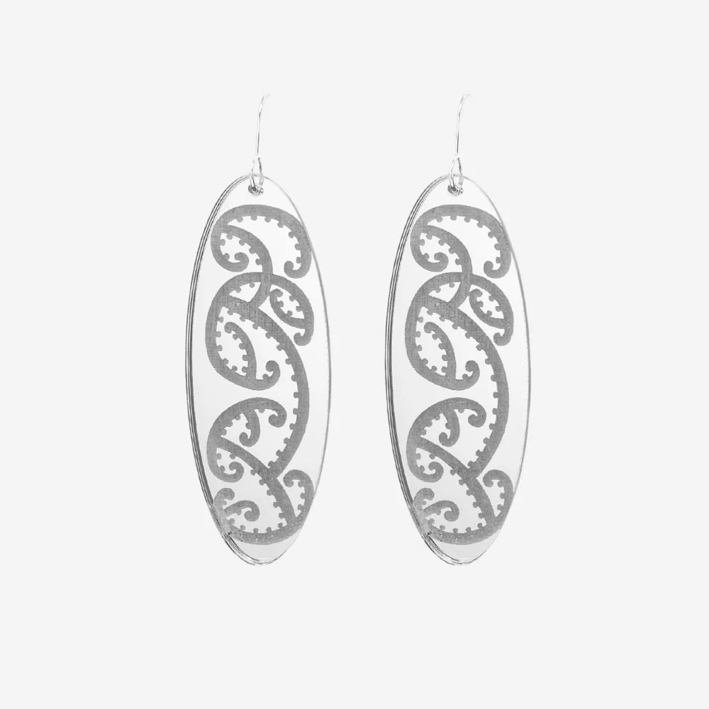 Earrings - Kowhaiwhai Clear-Nichola-Matakana Pharmacy