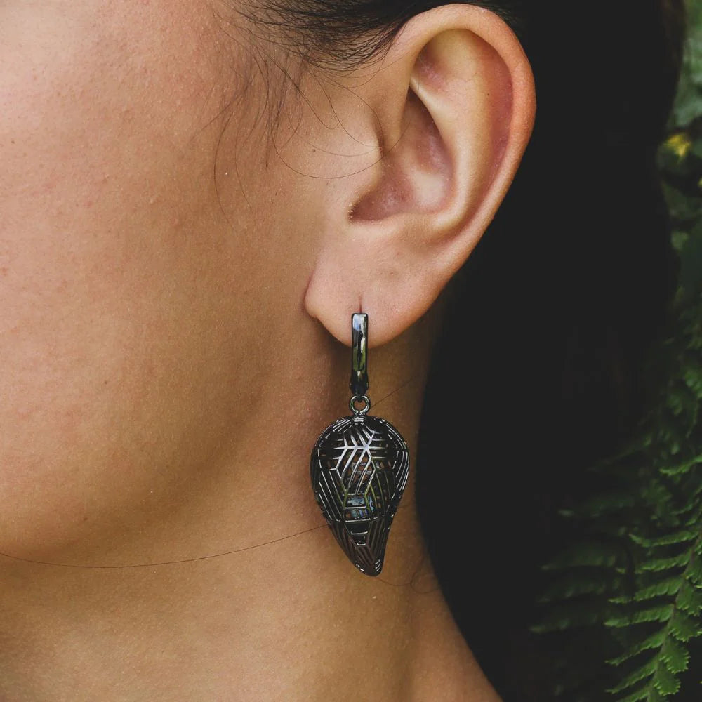Earrings - Ngutu Manu Black-Nichola-Matakana Pharmacy