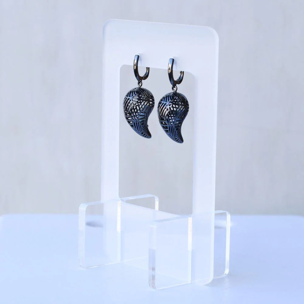 Earrings - Ngutu Manu Black-Nichola-Matakana Pharmacy