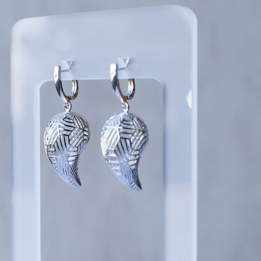 Earrings - Ngutu Manu Silver-Nichola-Matakana Pharmacy