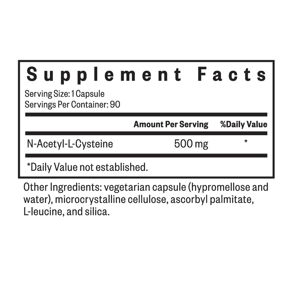NAC Supplement (N-Acetyl-L-Cysteine) 90 Caps-Seeking Health-Matakana Pharmacy