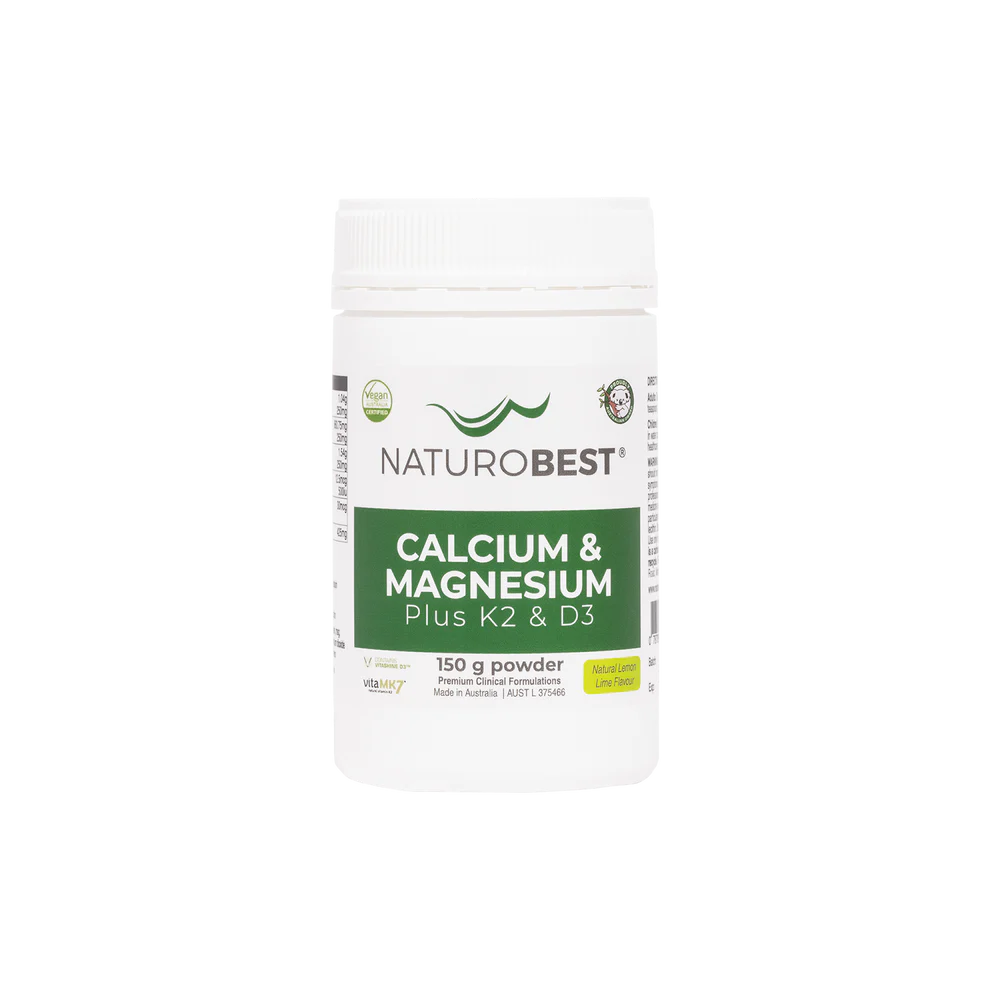 Calcium & Magnesium plus K2 & D3 (Lemon-Lime) 150g powder-Matakana Pharmacy