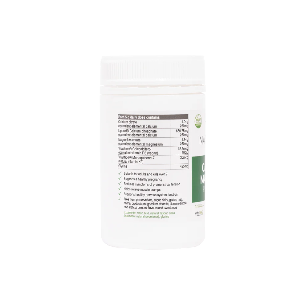 Calcium & Magnesium plus K2 & D3 (Lemon-Lime) 150g powder-Matakana Pharmacy