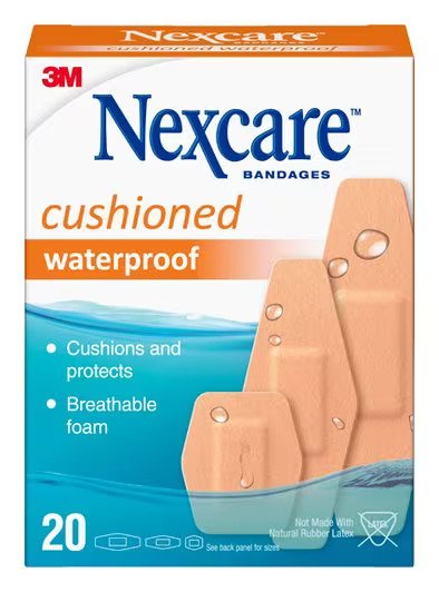 NEXCARE Cushioned Waterproof Bandage assorted 20-Matakana Pharmacy