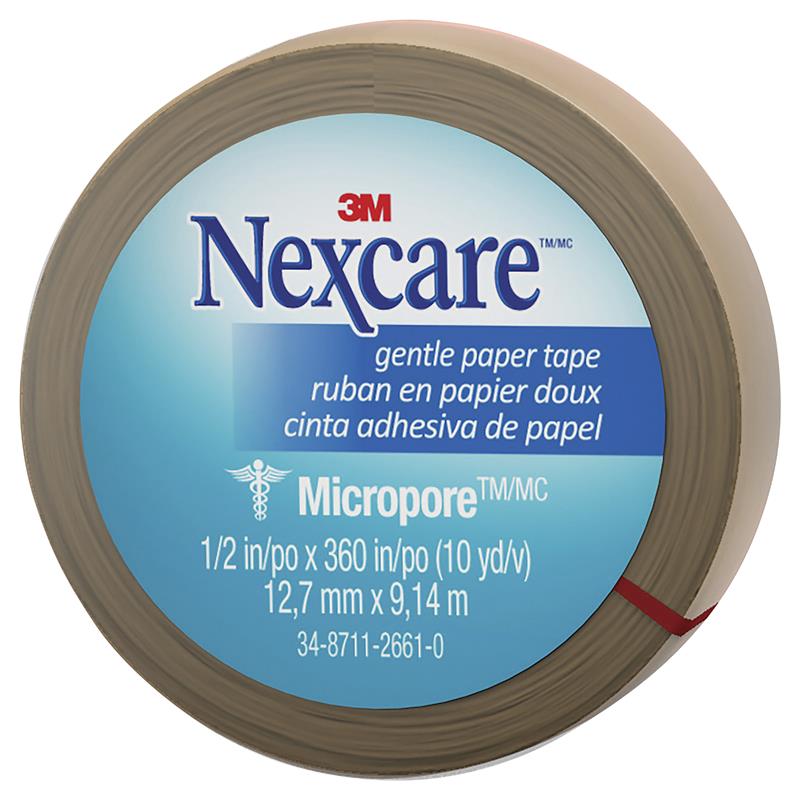 NEXCARE Paper Tape Gentle 12.7mmx9.14m Tan-Matakana Pharmacy