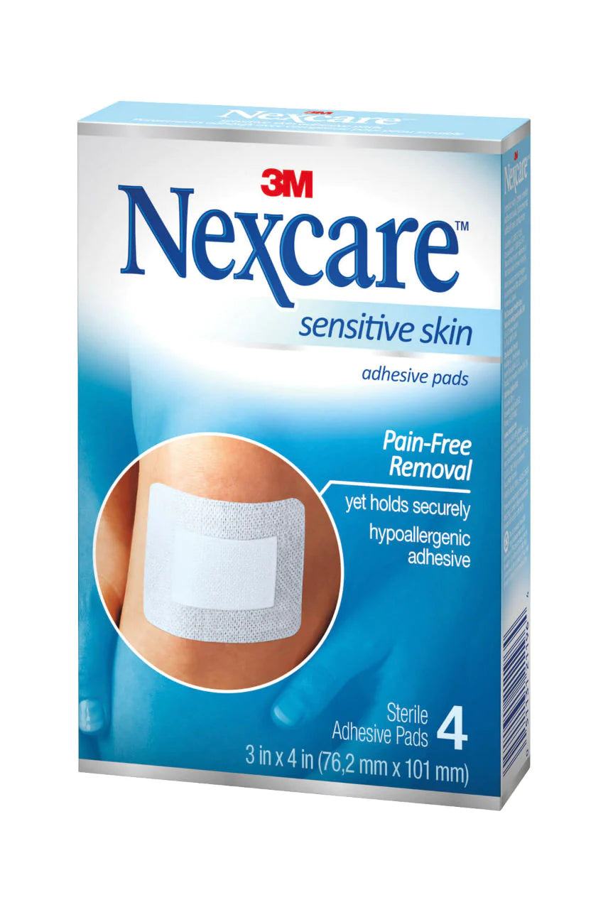 NEXCARE Sensitive Skin Adhesive Pads 4-Matakana Pharmacy