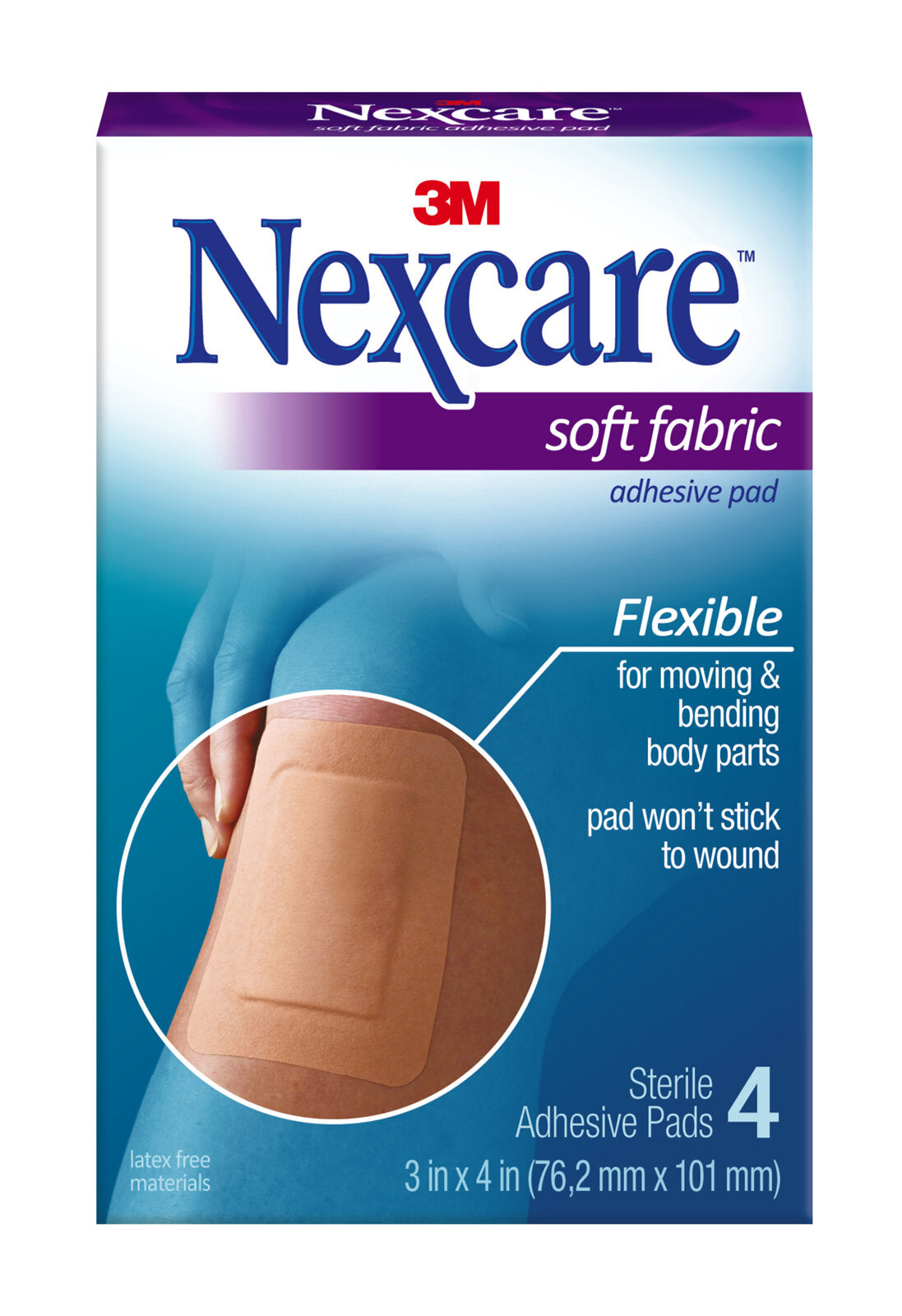 NEXCARE Soft Fabric Adhessive Gauze Pad 4-Matakana Pharmacy