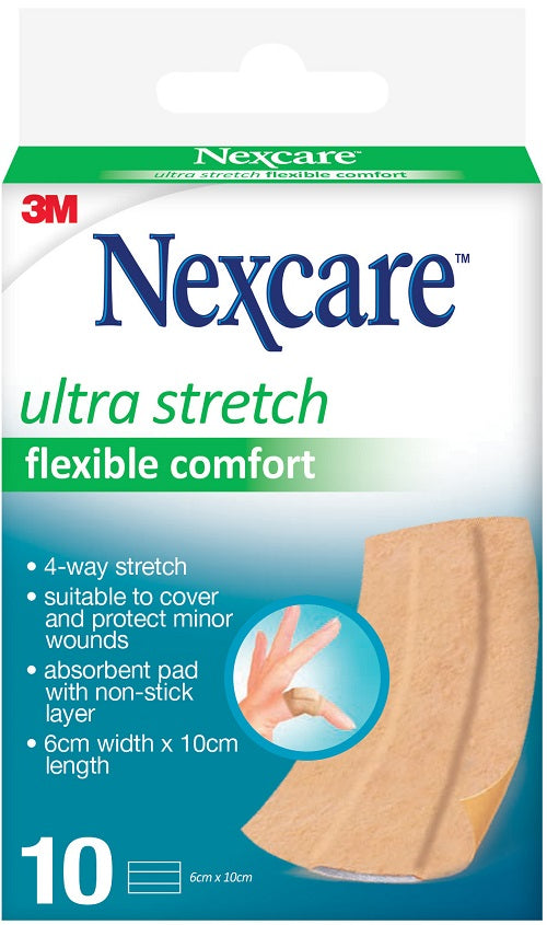 NEXCARE Ultra Stretch Flexible Comfort 6x10cm 10pk-Matakana Pharmacy