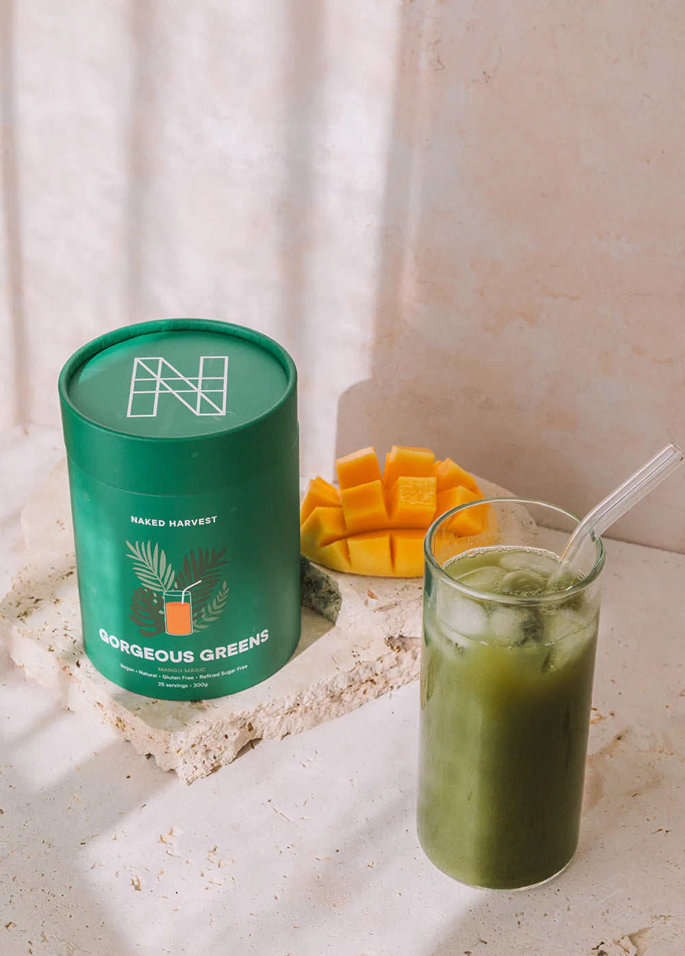 Gorgeous Greens Mango 300g-Nu Harvest-Matakana Pharmacy