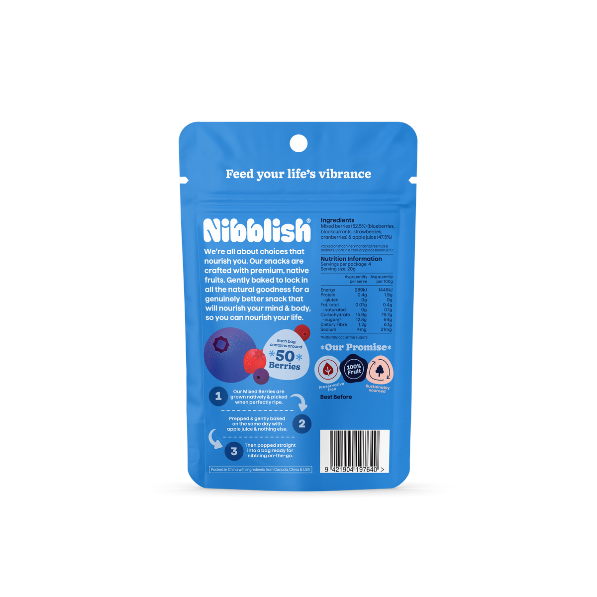 Gently Baked Mixed Berries 80g