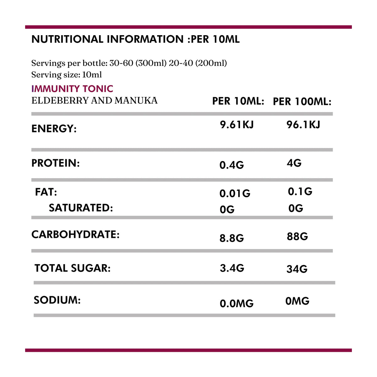Immunity Tonic 300ml-Wild Dispensary-Matakana Pharmacy
