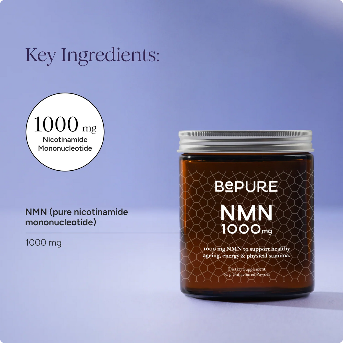 NMN 1000mg Pure Powder 30g | BePure-BEPURE-Matakana Pharmacy