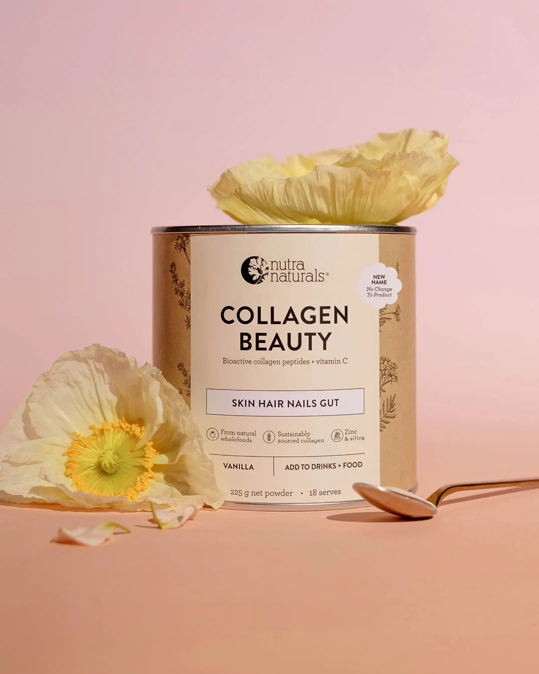 Collagen Beauty Vanilla 225g-Nutra Organics-Matakana Pharmacy