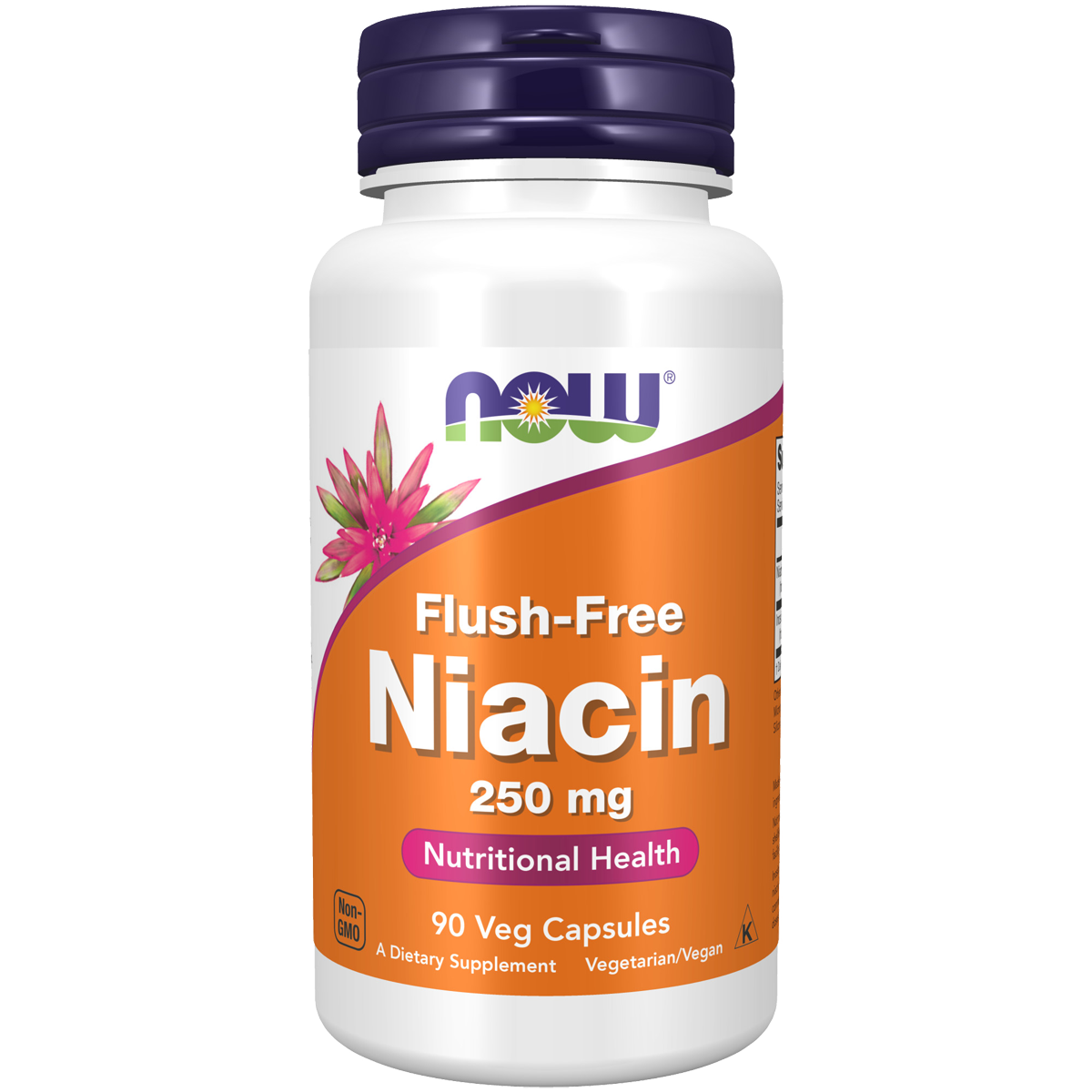 Niacin 250mg Flush-Free 90caps-NOW Supplements-Matakana Pharmacy