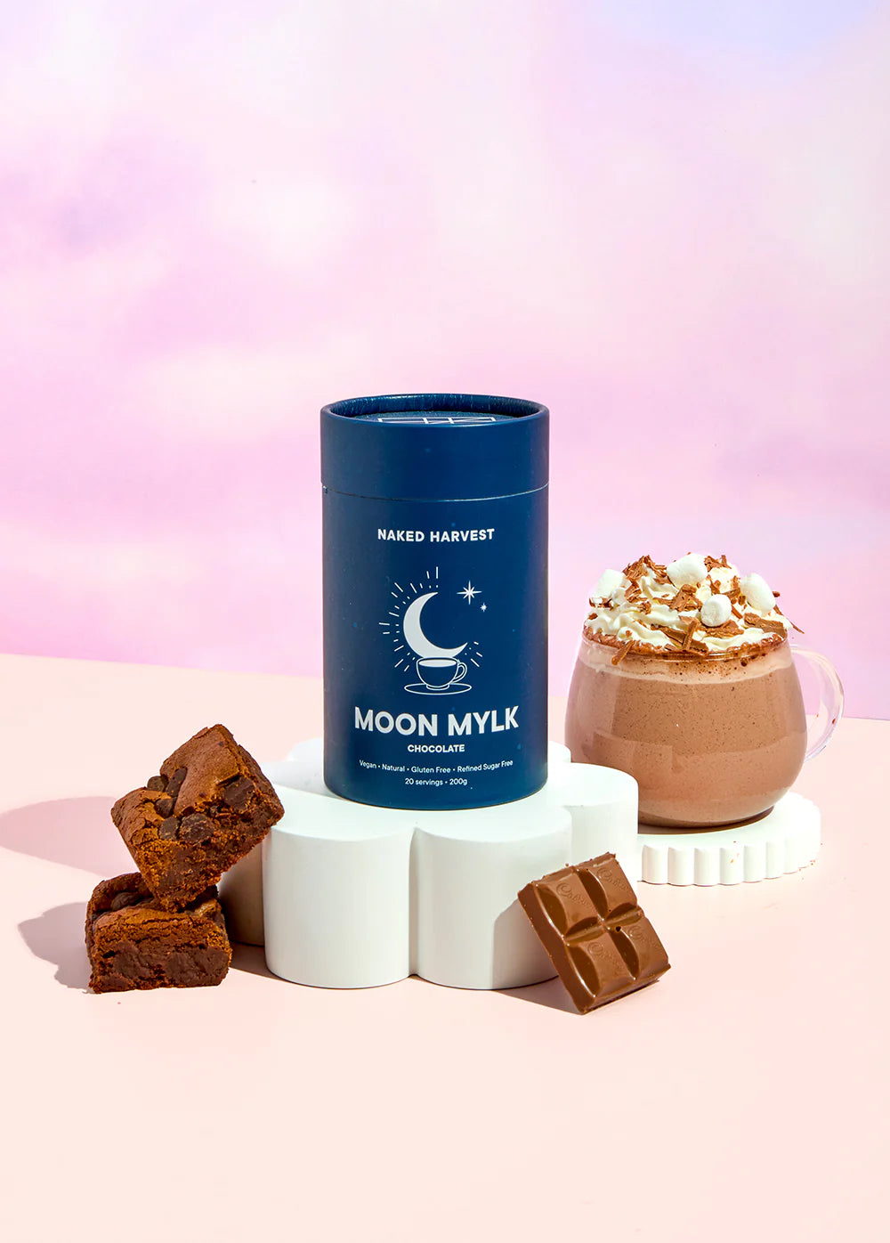 Moon Mylk Chocolate Powder 200g-Nu Harvest-Matakana Pharmacy