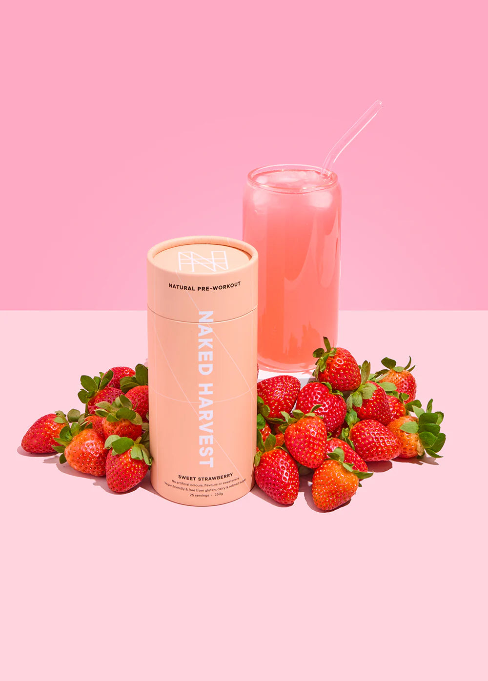 Pre Workout Strawberry 250g-Nu Harvest-Matakana Pharmacy