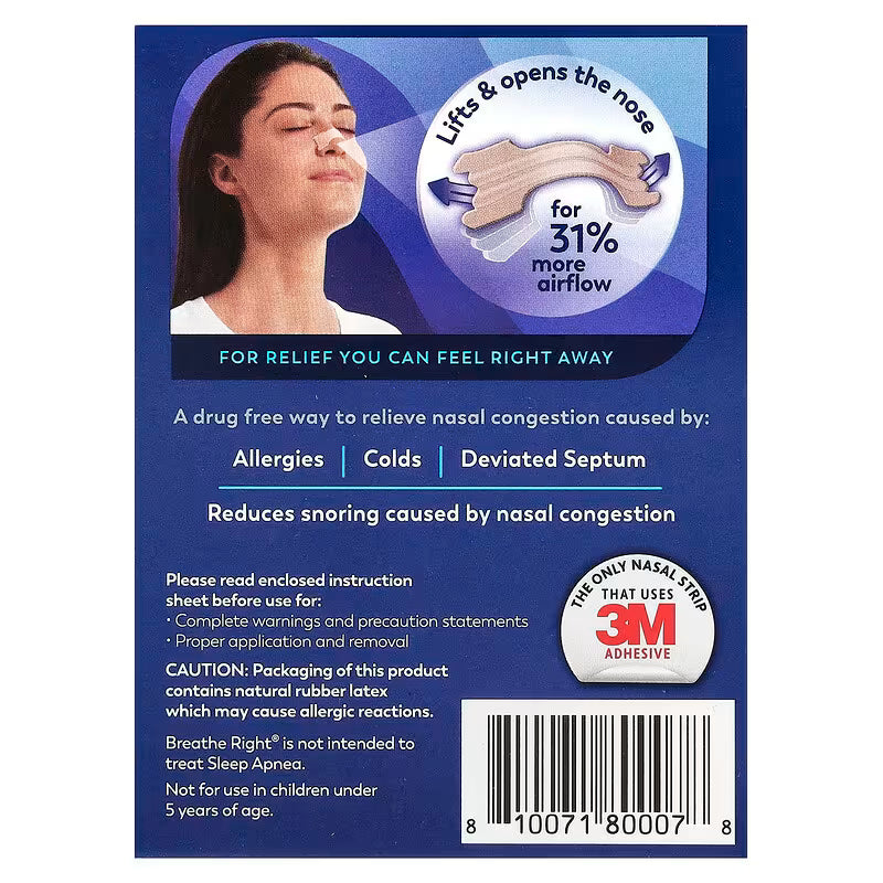 Nasal Strip Tan Large 30s-Breathe Right-Matakana Pharmacy