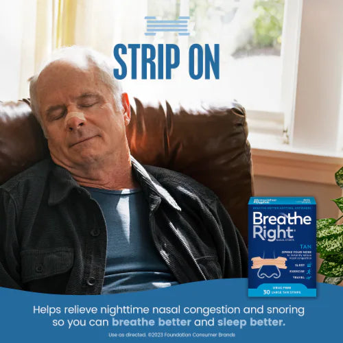 Nasal Strip Tan Large 30s-Breathe Right-Matakana Pharmacy