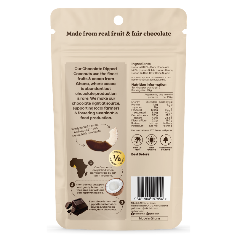 Chocolate Dipped Coconut 100g