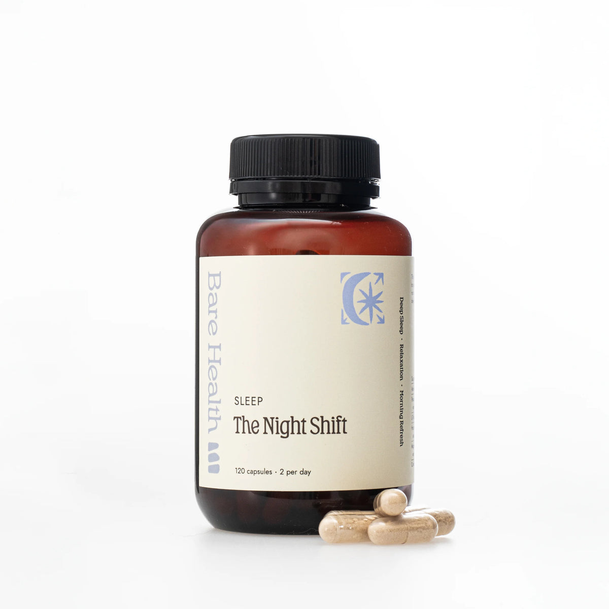 The Night Shift 120 Capsules-Bare Health-Matakana Pharmacy