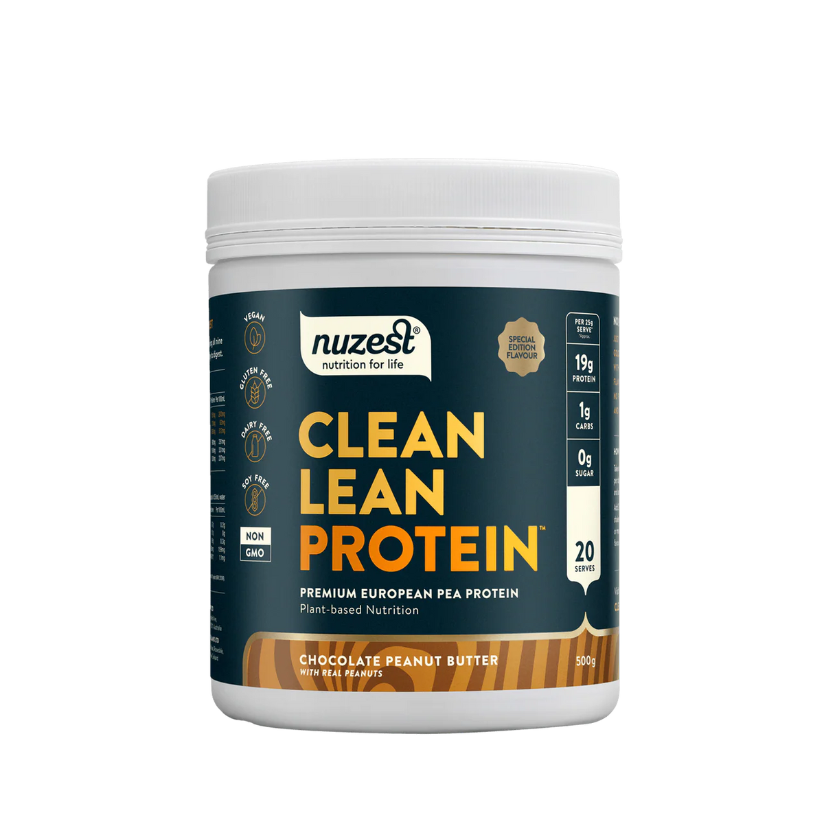 Clean Lean Protein Chocolate Peanut Butter 500g-Nuzest-Matakana Pharmacy