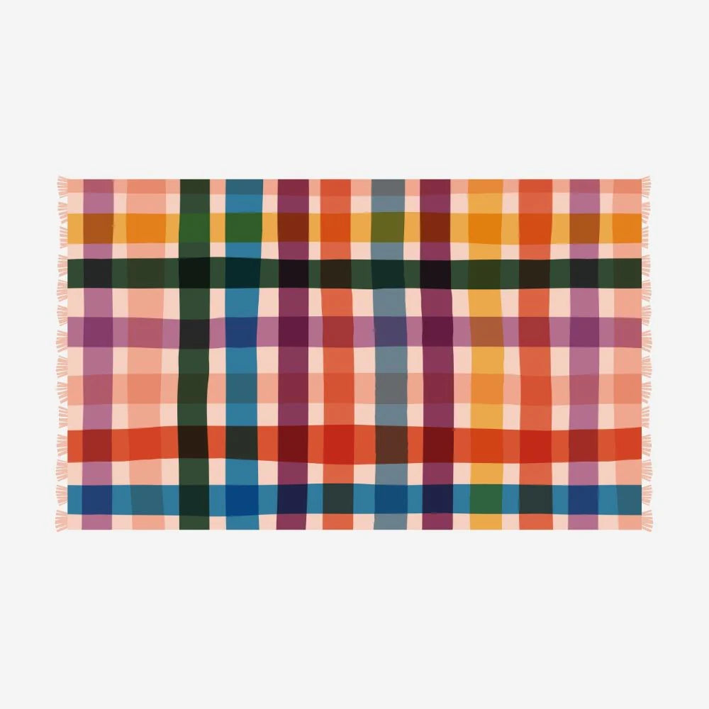 Beach Sarong - Rainbow Gingham-One Hour North-Matakana Pharmacy