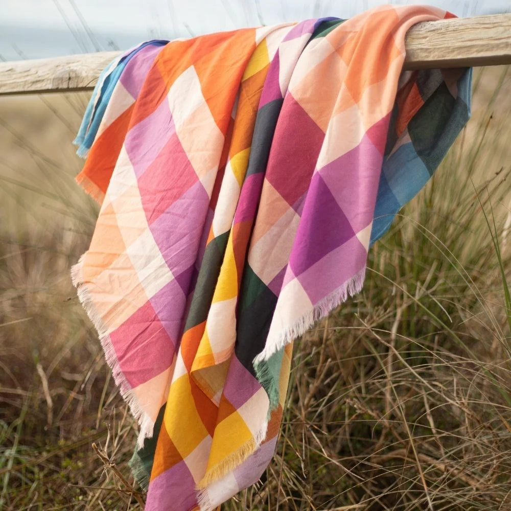 Beach Sarong - Rainbow Gingham-One Hour North-Matakana Pharmacy
