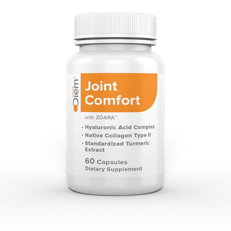 Image of Joint Comfort by Omnediem. Provides Hyaluronic Acid, Collagen & Turmeric to support joint health and inflammation.