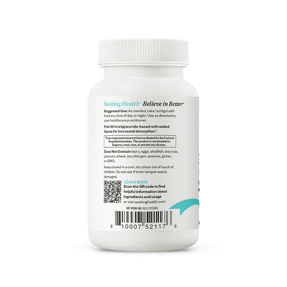 Fish Oil 60 Softgels-Seeking Health-Matakana Pharmacy