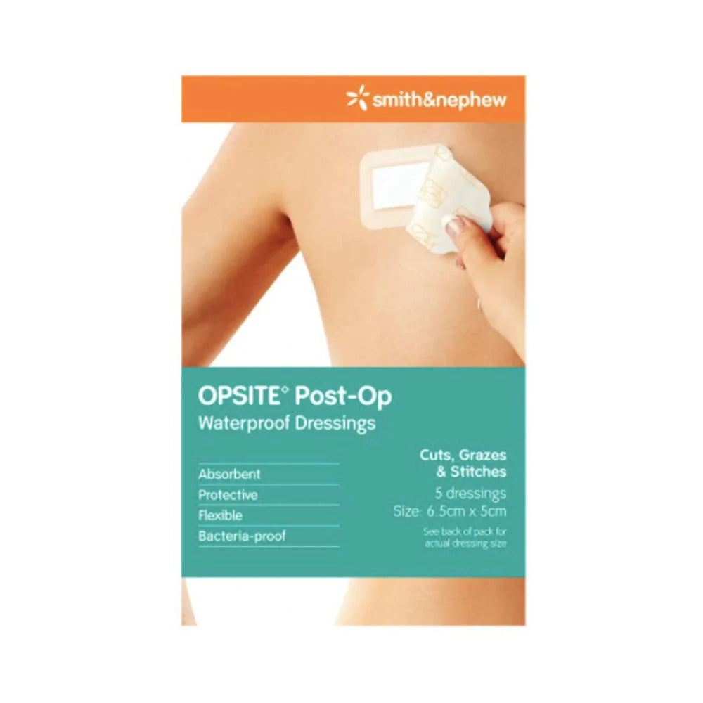Opsite PostOp Dressing 6.5x5cm 5 pack-Matakana Pharmacy