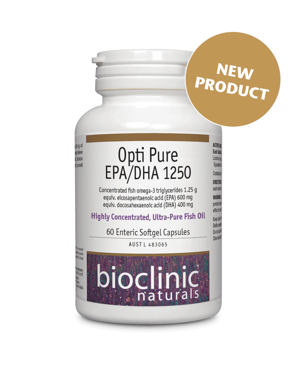 Opti Pure EPA/DHA 1250 60 caps-BioClinic Naturals-Matakana Pharmacy