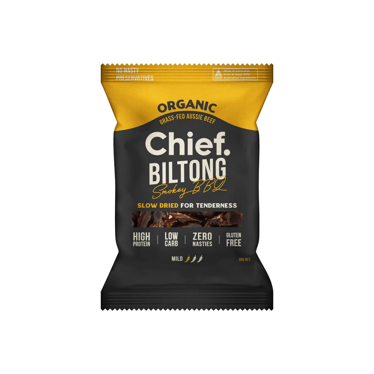 Biltong Smokey BBQ 30g-Chief-Matakana Pharmacy