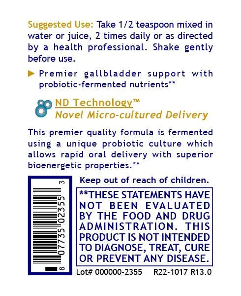 Fermented Gallbladder-ND Liquid 235ml-Matakana Pharmacy