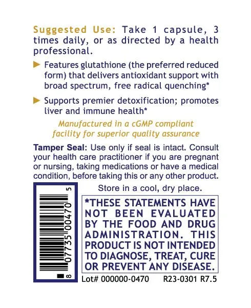 Glutathione Complex 60caps-Matakana Pharmacy