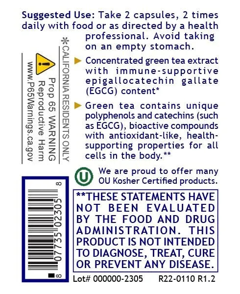 Green Tea Extract 120caps-Matakana Pharmacy