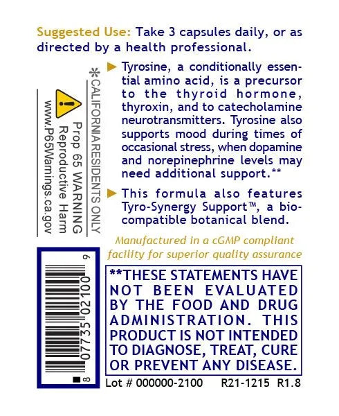 Tyrosine Matrix 90caps-Matakana Pharmacy