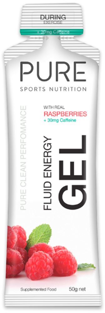 PURE Fluid Energy Gel - Raspberry Caffeine 50g-Matakana Pharmacy