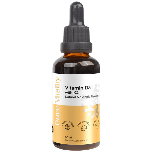 NHT Vitamin D3+K2 Drops 30ml-Pure Vitality-Matakana Pharmacy
