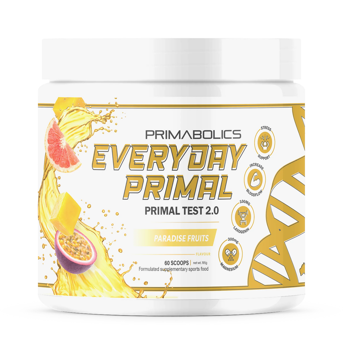 Everyday Primal Test Booster Paradise Fruits 195g-Primabolics-Matakana Pharmacy