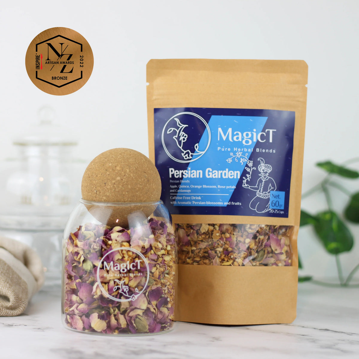 MagicT Persian Garden Blend - 60g Pouch & 120g Glass Jar-Magic T-Matakana Pharmacy