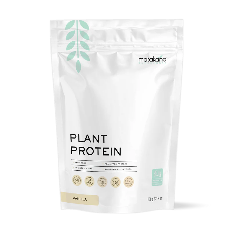 Plant Protein Vanilla Powder 600g-Matakana Superfoods-Matakana Pharmacy