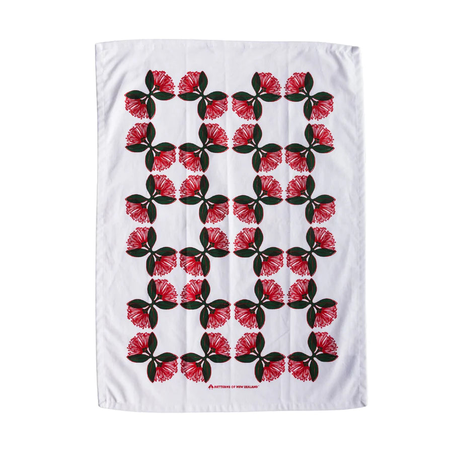 Tea Towel - Pukutukawa-By Ali Davies-Matakana Pharmacy