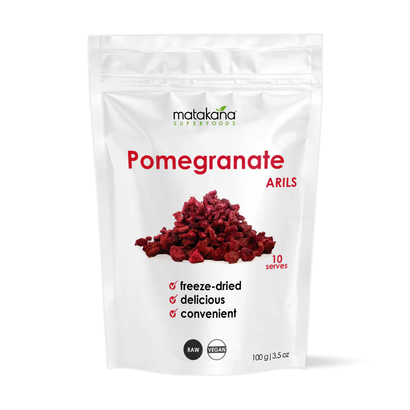 Pomegranate Freeze-Dried Arils 100g-Matakana Superfoods-Matakana Pharmacy