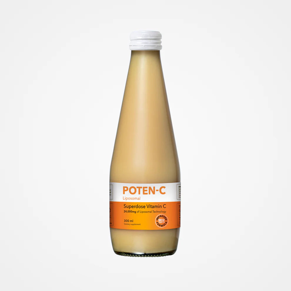 Image of glass bottle of Poten-C Liposomal Vitamin C 12x2000mg Doses 300ml