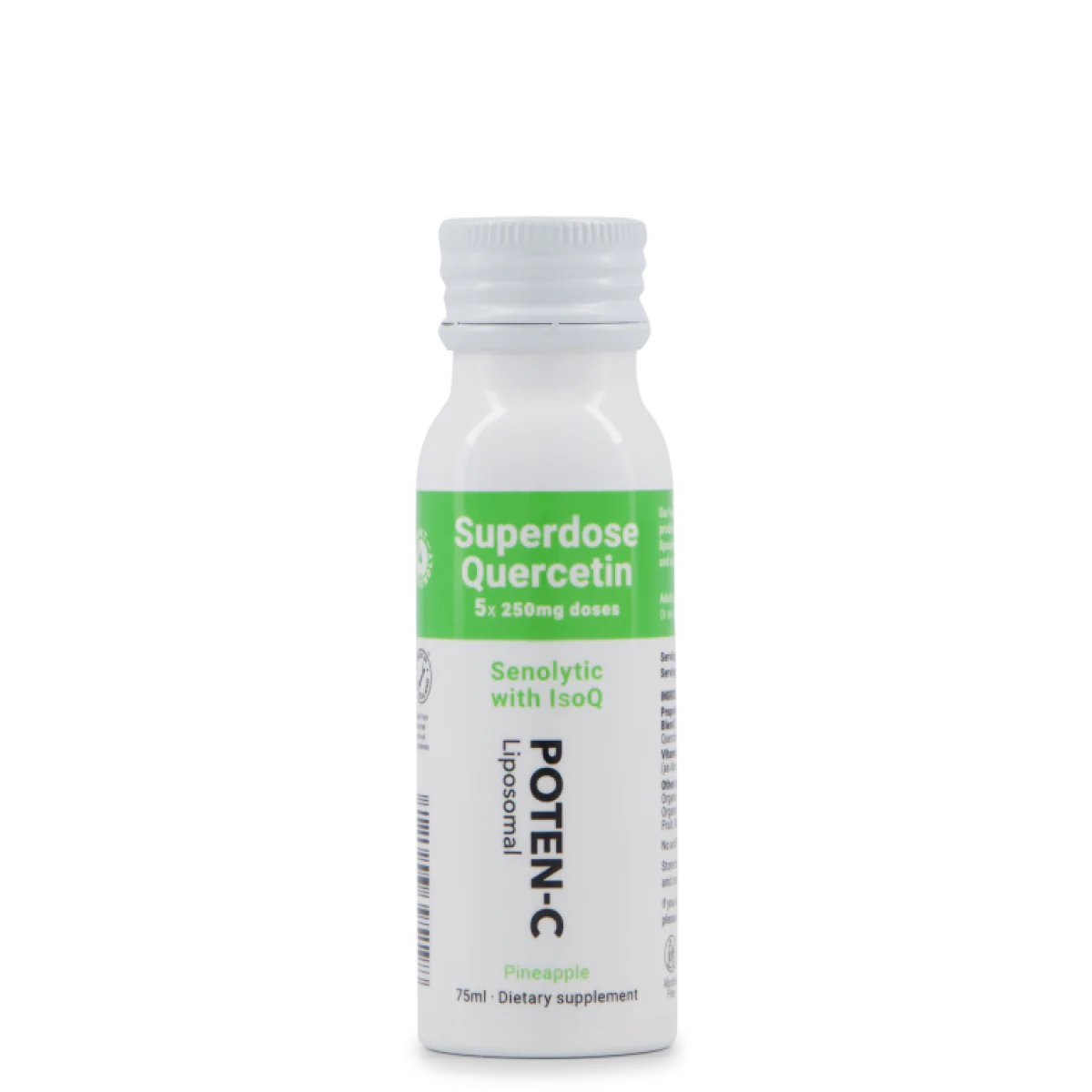 Image of the bottle of Poten-C Superdose Liposomal Quercetin 250mg 75ml